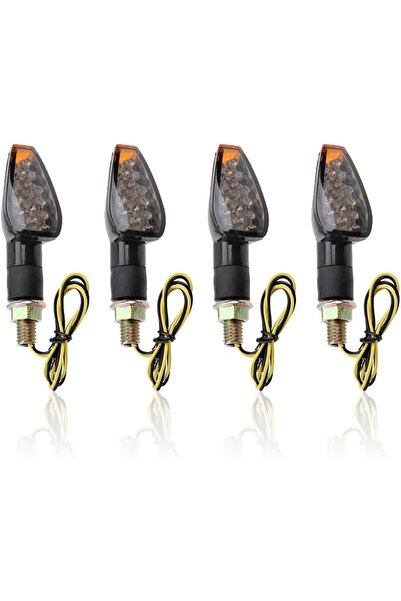 Arabest 4 قطع من إشارات الانعطاف للدراجات النارية، 14 مصباح LED أمامي وخلفي م...