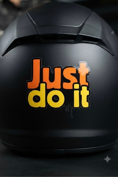 Yalıgraf Reklam Tabela Just Do It Kask Sticker Motorcycle Sticker Adhesive Label