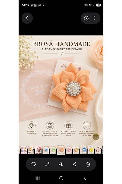 Generic Brand Brosa hand made cu ac de prindere