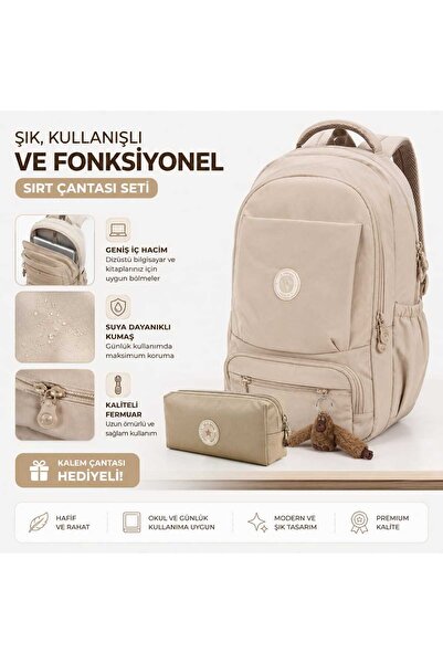 Genel Markalar YENİ SEZON OKUL ÇANTASI VE KALEMLİK SET - ÇANTA SETİ