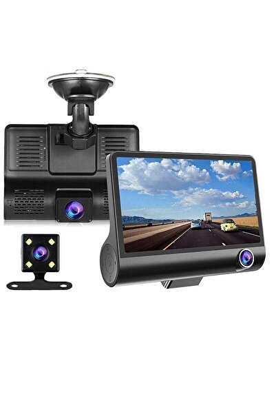auto Camera DVR tripla, FullHD 1080P, inregistrare fata, interior si spate, d...