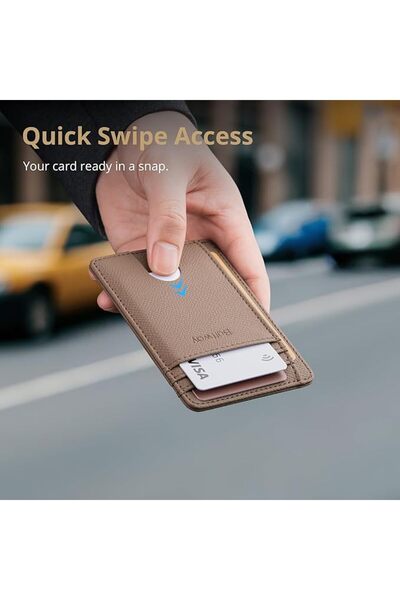 Buffway محفظة رجالية نحيفة مزودة بتقنية حجب RFID، محفظة جلدية صغيرة للرجال مع...