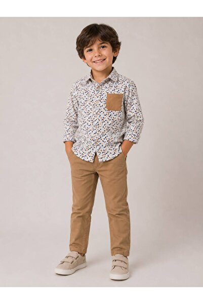 Ugly Duck Long Sleeve Shirt and Pants Set - Camel