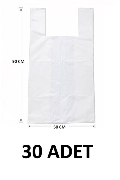 MTKardeşler 30 Pieces of 50X90 cm Thick Durable White Bags, Goods Transport B...