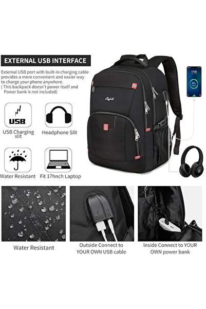 CAFELE 17.3 Laptop Backpack Travel Computer Backpack College Bookbag School B...