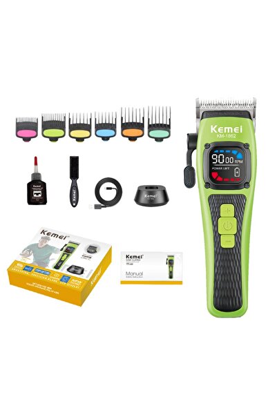 Kemei KM-1862 Hair Clipper with Charging Base and Multiple Accessories, Profe...