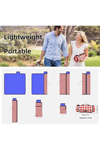 ZAZE Extra Large Picnic Outdoor Blanket, 80''x80'' Waterproof Foldable Blanke...