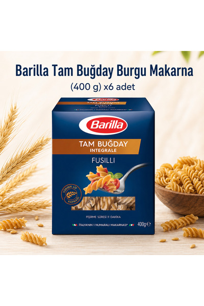 Barilla Tam Buğday Burgu Makarna 400 g x6 Adet