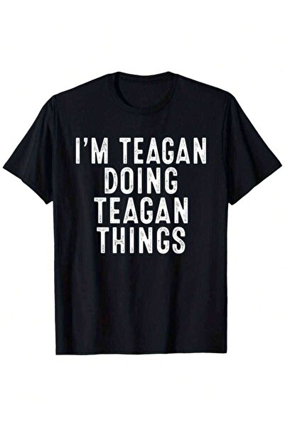 9JY تي شيرت بطباعة "I'm Doing Teagan Things" - تي شيرت فضفاض للبالغين من الجن...