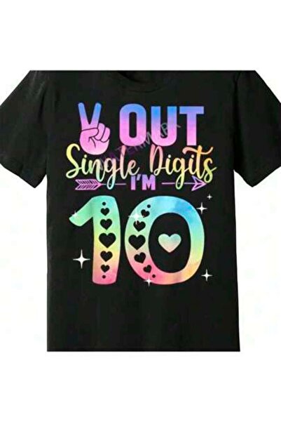 9TAY Peace Out Single Digits Tie Dye 10 Year Old Girl Birthday 712724 Funny M...