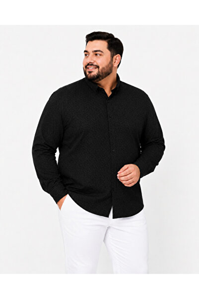 ANNEX Large Size Cotton Long Sleeve Men's Shirt