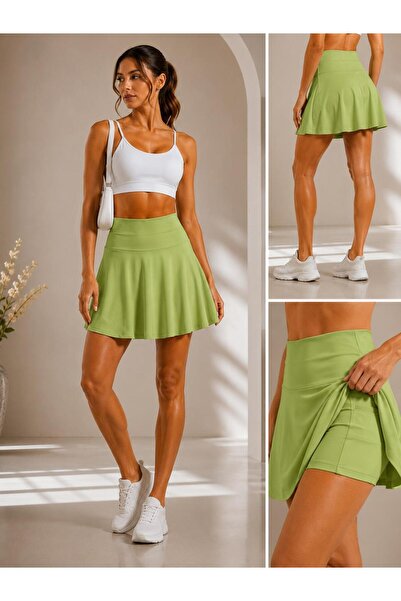 VERA LİFE High Waist Diver Fabric Sport Sea Shorts Skirt