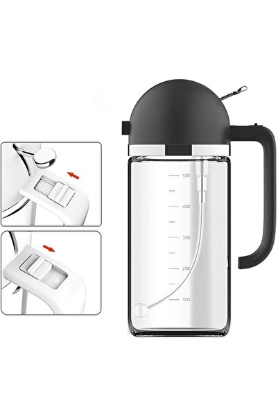 ALMEKAQUZ 2 in 1 Oil Dispenser and Sprayer, 16.9oz/500ml Glass Spray Bottle w...