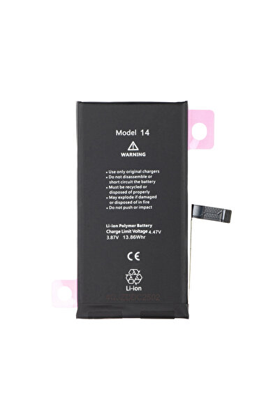 OEM Μπαταρία iPhone 14 3279mAh Cracked (Με Υγεία Μπαταρίας, Χωρίς Μήνυμα) (Bulk)