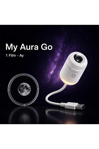 Genel Markalar My Aura - Go - USB Galaksi Projektör 2’si 1 Arada – LED Gece L...