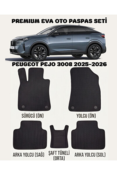 8D OTO PASPASI PEUGEOT PEJO 3008 SERİSİ 2025 - 2026 ARACA ÖZEL PREMİUM EVA PA...