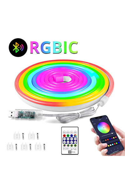 Marsilyan Neon Led Flexible Lighting - Rgb Magic Smart - 5 Meter Package Ip67...