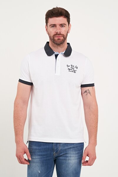 Kenvelo - Tricou barbat polo cu detalii logo