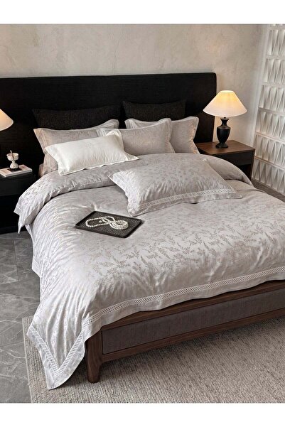 Luxury Home Luxury 6-Piece Jacquard Duvet Cover Set – Duvet Cover, Fitted She...