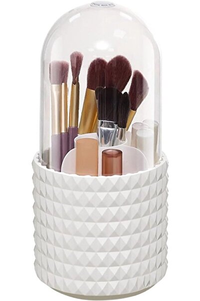 STARSTAR Rotating cosmetic organizer, cosmetic organizer with lid, makeup bru...