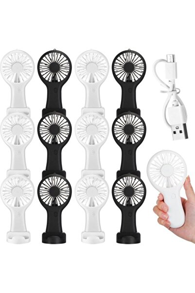 STARSTAR Set of 12 Mini Electric USB Portable Battery Fans, Rechargeable Sile...