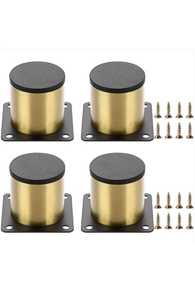 STARSTAR A set of 4 stainless steel furniture legs, 5 cm in diameter (gold), ...