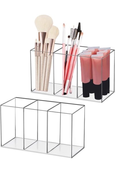 STARSTAR Makeup organizer, makeup brush organizer, cup, 2-piece brush storage...