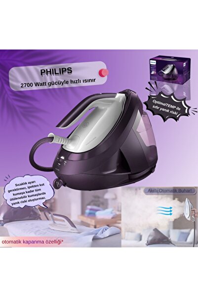 Philips Psg8050/30 Buhar Kazanlı Ütü Mor