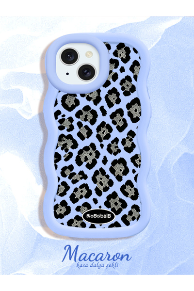CHICASELUX iPhone 15 Compatible Wavy Frame Leopard Print High Quality Silicon...