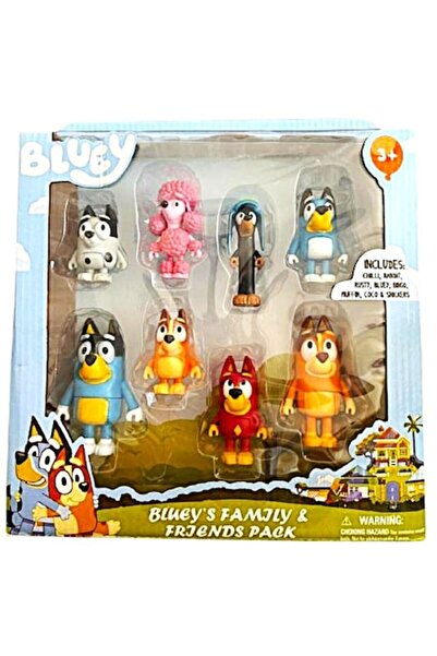 bluey Set of 8 figures, 5-12 cm, multicolor