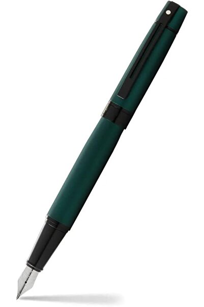 Sheaffer 300 9346 Matte Green Fountain Pen with Polished Black Trims - Medium