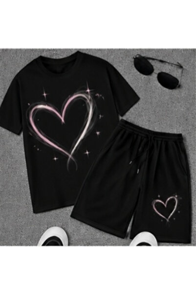 bellanova Unisex Printed T-Shirt and Shorts Set