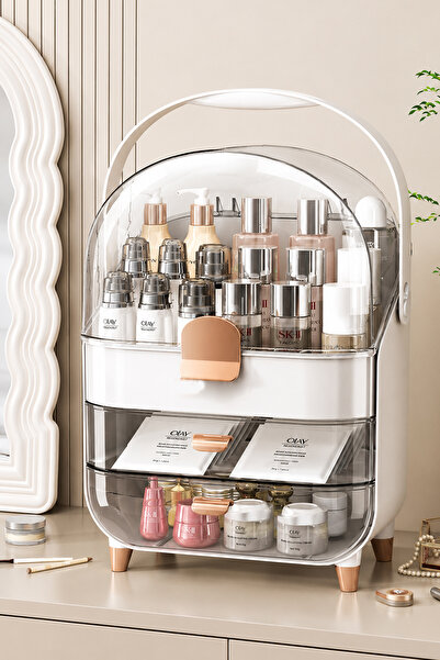 Destpak All-In-One Makeup Organizer - Multifunctional Drawer Dresser Organize...