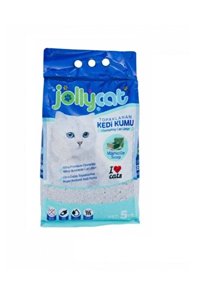 Jolly فضلات القطط المتكتلة من البنتونيت بصابون مرسيليا 5 لتر