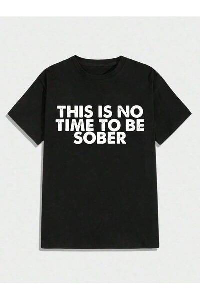 2BIR 'THIS IS NO TO BE SOBER' Summer Men'S Cotton Personalized Printing Short...