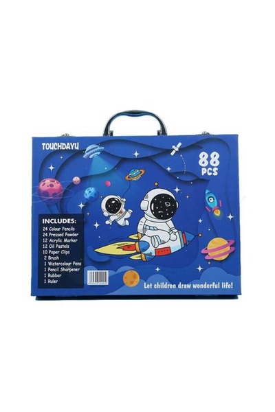 Zen Store 88 Piece Kids Art & Drawing Set in Portable Carry Case | Coloring &...