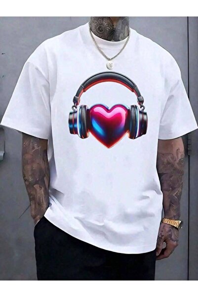 26LIK Men's And Women's Sports Leisure Tee,100% Producers Music Heartbeat Hea...