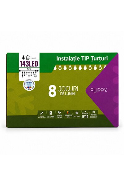 Rao Christmas Installation Type Turturi, Flash Game, Section 5 M, 143 LEDs, I...