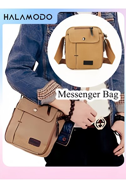 HALAMODO Men's Messenger Bag Canvas Shoulder Bags Travel Bag Purse Crossbody ...