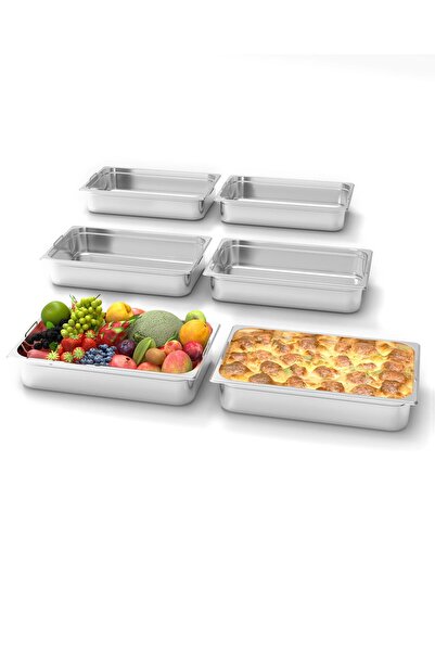 Garvee 6 Pack Hotel Pans, Full Size x 4 Inch Deep Stainless Steel Steam Table...