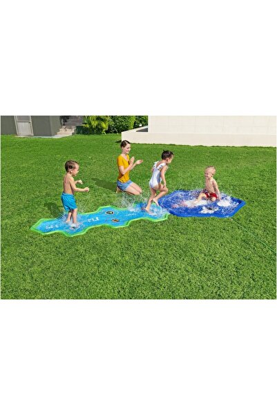 BESTWAY Loc de joacă gonflabil - Aventură Cosmică, cu aspersor, 335 x 150 cm