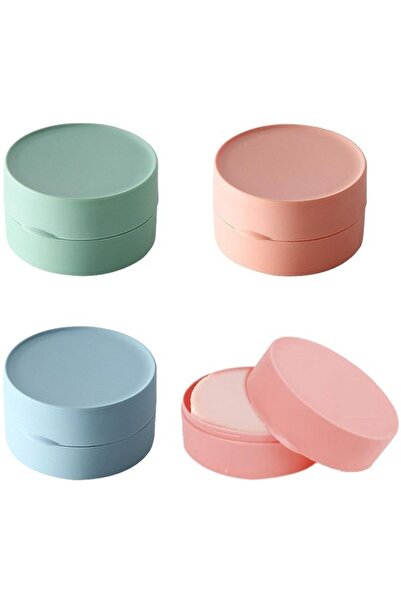 Morvena Picks Vase de săpun rotunde - multifuncționale - set de 3 - roz, verd...