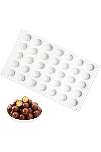 STARSTAR 35-Cavity Silicone Ball Mold for Chocolate, Ice Cream Balls, Jelly &...