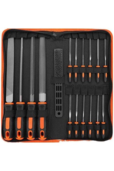 STARSTAR (Orange) 17-piece file and blade set, including wrought steel metal ...
