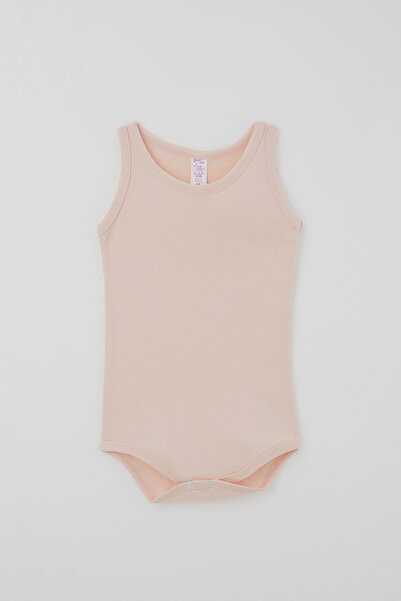 Breeze Girl's Snap-On Athlete Bodysuit Basic 1-3 Years, Powder