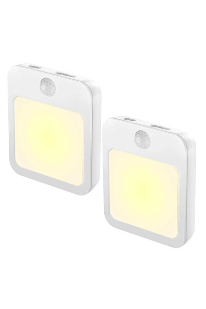 STARSTAR Two LED nightlights with motion and light sensors, both plug-in, war...