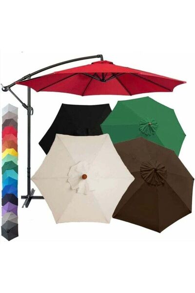 STARSTAR Replacement canopy and awning for ribbed parasols, 3m/round replacem...