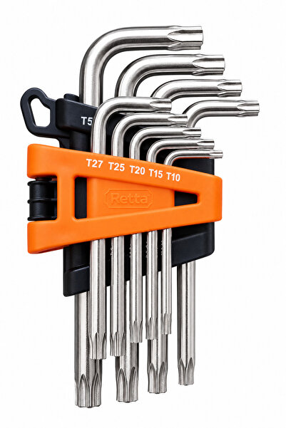 Retta RAT6009 Alyan 9 Parça Deliksiz Torx Kısa
