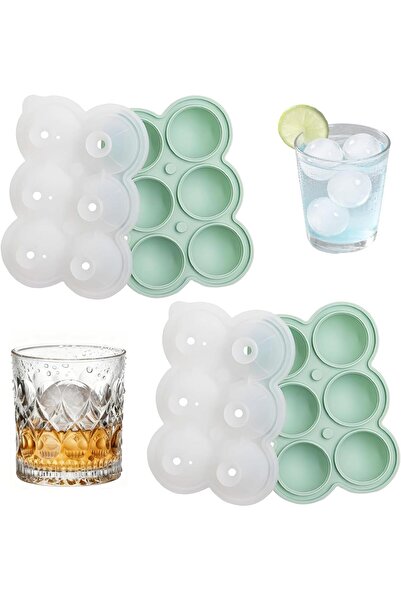 STARSTAR Two-pack of reusable round and large ice cubes with covered silicone...