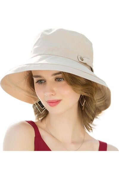 STARSTAR Women's wide-brimmed cotton sun hat, UPF 50+, UV protection, foldabl...